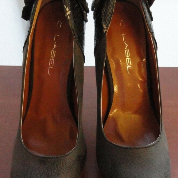 New With Box C Label Vex-12 black Platform Heel Pumps 8M - Picture 4 of 11